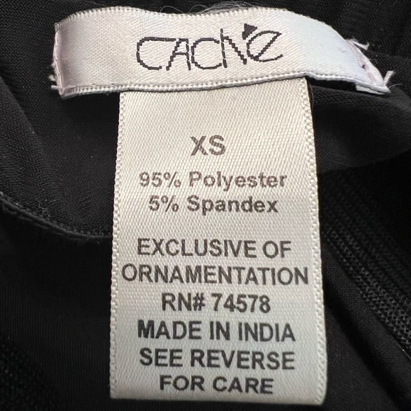 CACHE BLACK SEQUIN BEADED HALTER TOP - Picture 11 of 11